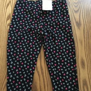 Black  hearts print pants
